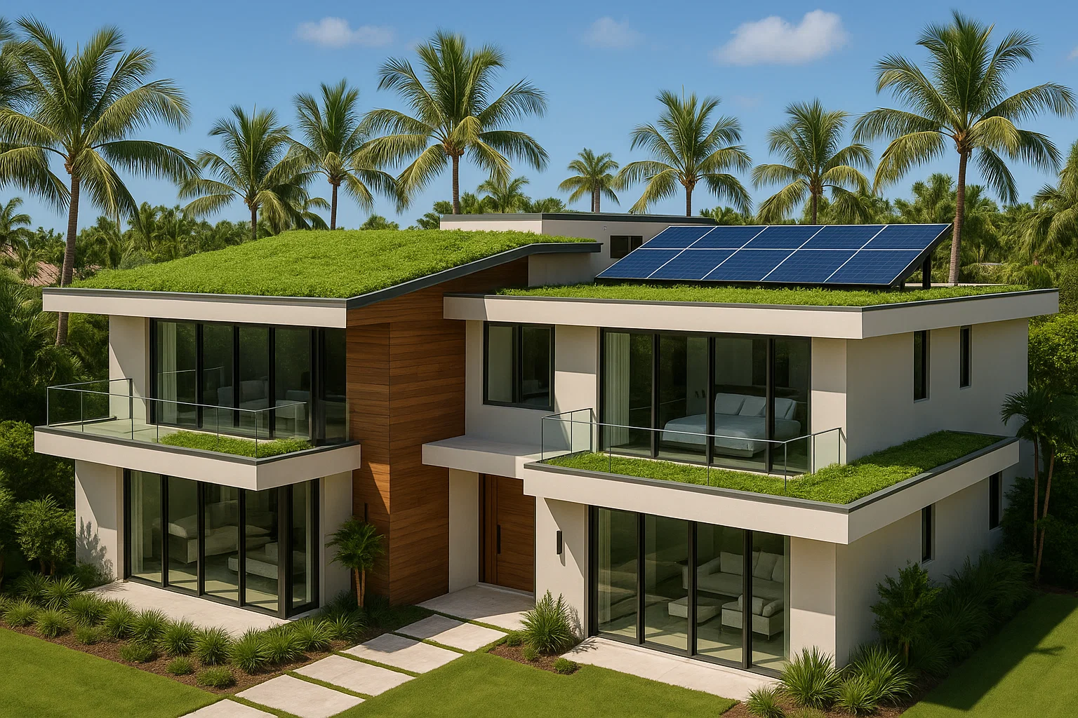 green roofs and solar panels Boca Raton